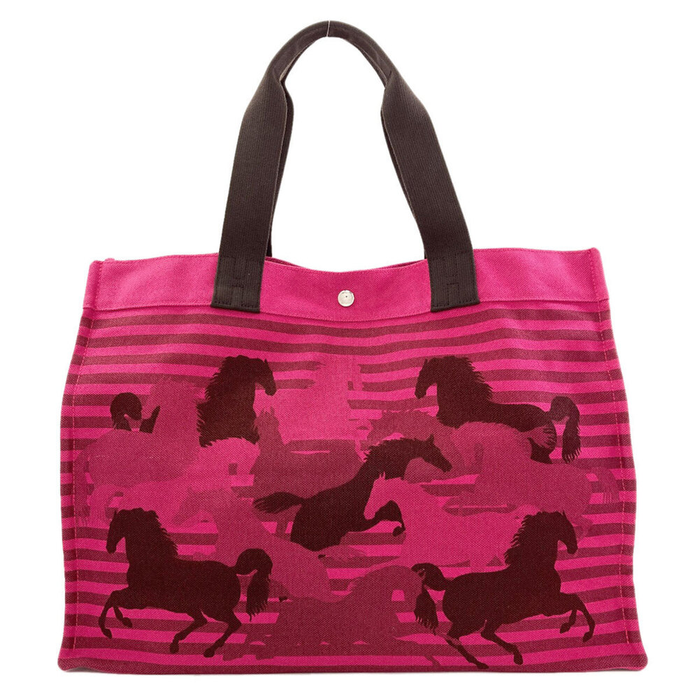Hermes Chevaux En Tote Bag, Canvas, Women's